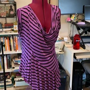 Cable and Gauge Purple and Black tunic Large